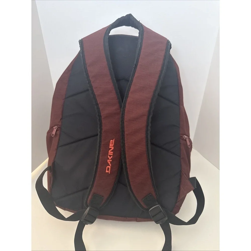 DAKINE Burgundy Backpack With Six Pockets Durable For School Outdoor Use #FLAW